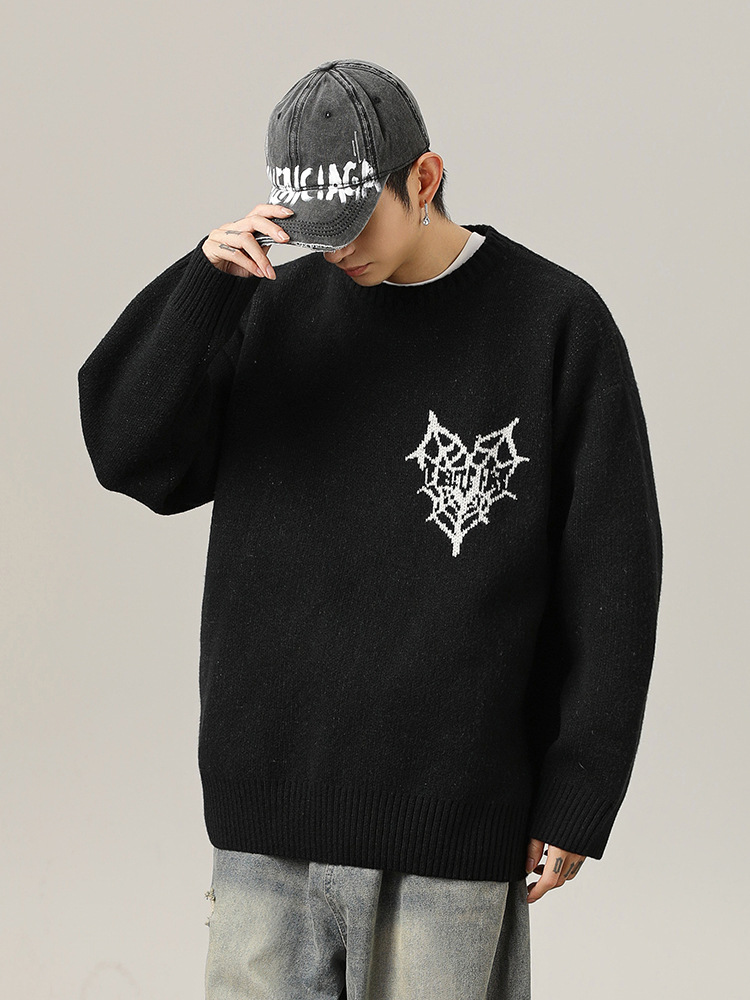 Knitwear | Grunge Punk Casual Loose Oversized Pullover Sweater With Distressed Details  – Guys Clothing Guys