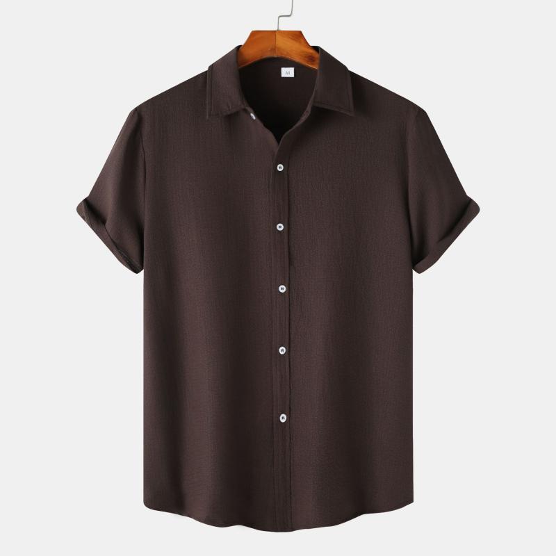 Shirts | Button Up Curved Hem Shirt  – Guys Clothing Guys