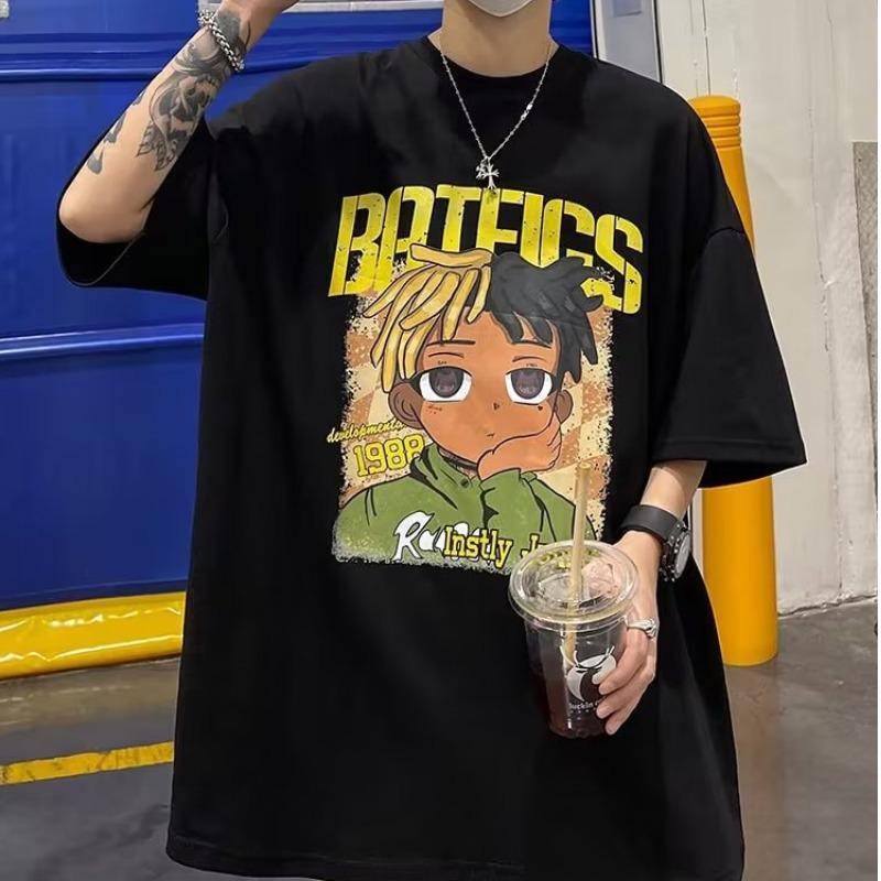 Tees & Tanks | The Flash X Casual Anime Hero Characters And Slogans Printed Drop Shoulder Loose Short Sleeve T-Shirt Summer  – Guys Clothing Guys