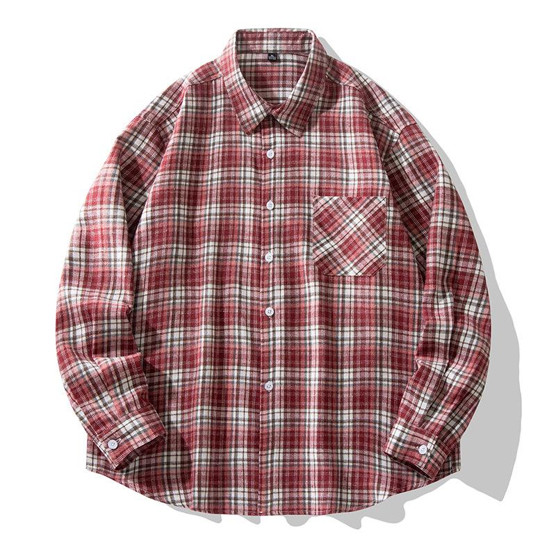 Shirts | Avant Grandpacore Vintage Plaid Loose Long Sleeve Shirt  – Guys Clothing Guys